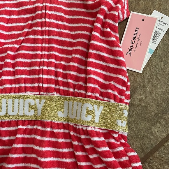 + JUICY COUTURE + Kids’ Stripe Hooded Romper - Picture 6 of 8